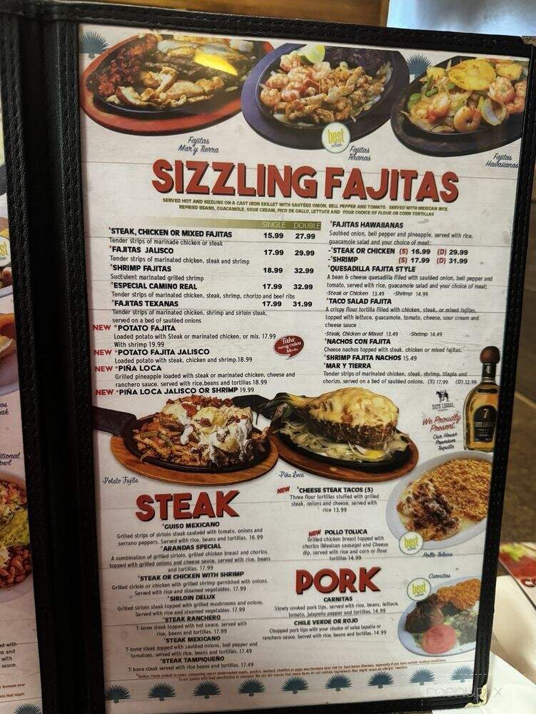 Camino Mexican Restaurant - Dickson, TN menu_pic