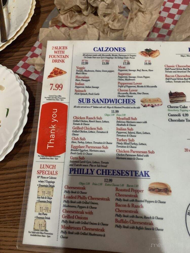 Michaelangelo's Pizza - Nashville, TN menu_pic