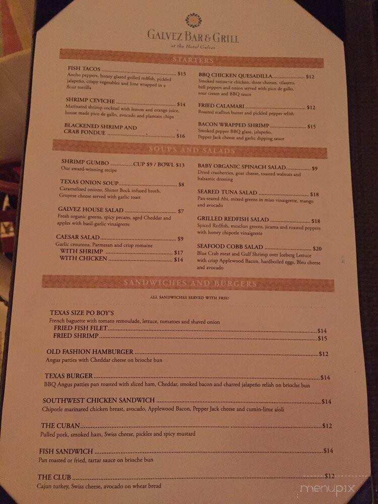 Bernardo's Restaurant - Galveston, TX menu_pic