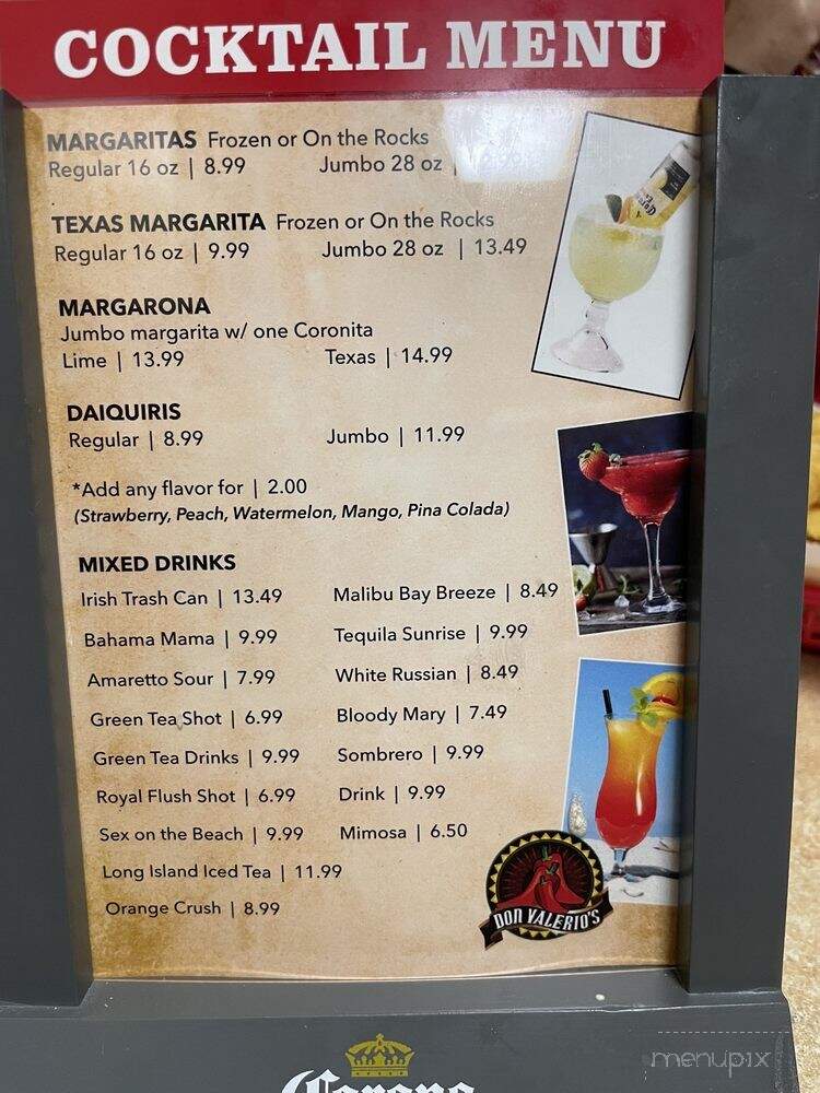 Don Valerio Mexican Restaurant - Melfa, VA menu_pic