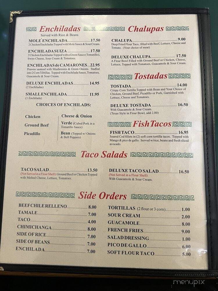 Azteca Restaurant - Centralia, WA menu_pic