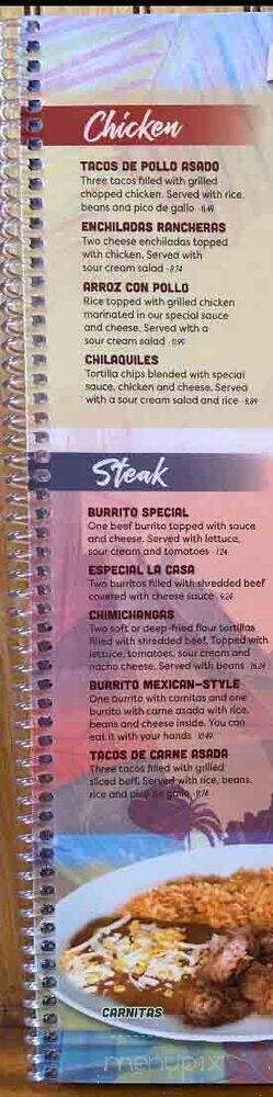 Las Trancas Mexican Restaurant - Clarksburg, WV menu_pic