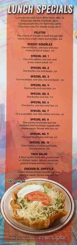 Las Trancas Mexican Restaurant - Clarksburg, WV menu_pic