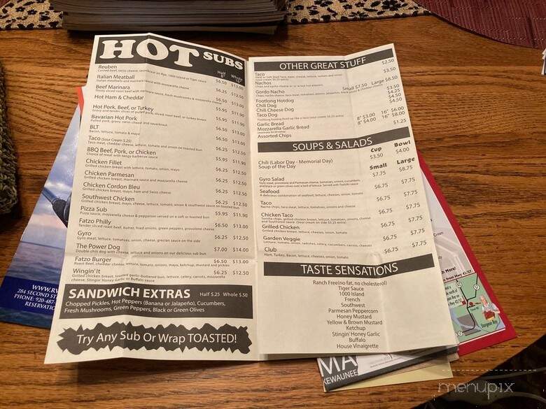 Fatzo's - Sturgeon Bay, WI menu_pic
