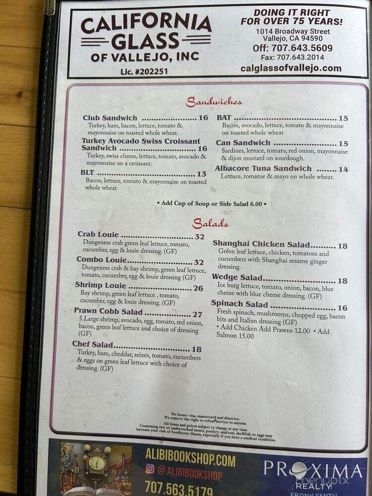 Sardine Can - Vallejo, CA menu_pic