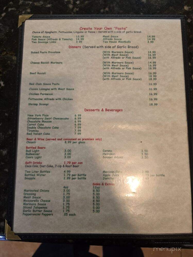 Numero Uno Pizza Pasta & More - Simi Valley, CA menu_pic