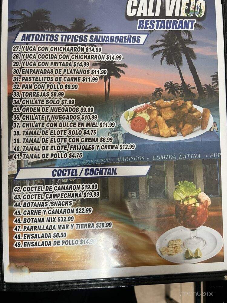 Cali Viejo Restaurant - Van Nuys, CA menu_pic