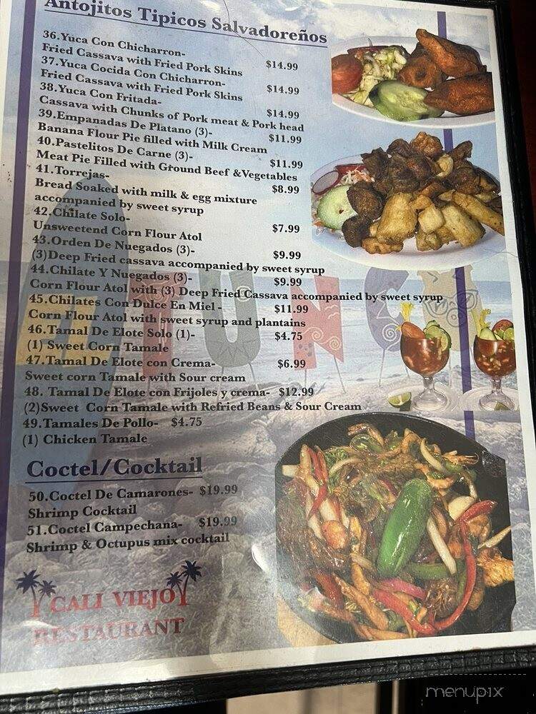 Cali Viejo Restaurant - Van Nuys, CA menu_pic