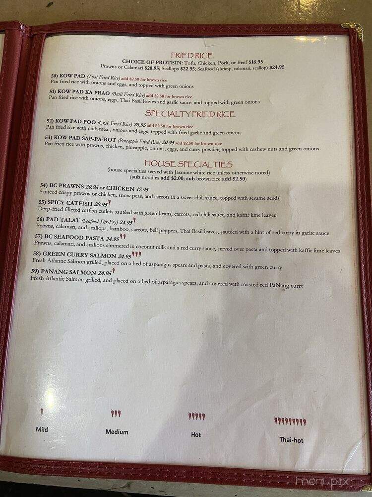 Bangkok City Thai Cuisine - Rocklin, CA menu_pic