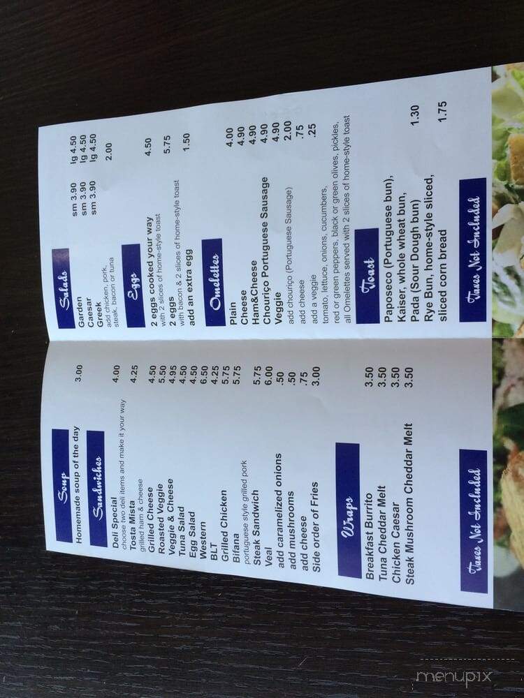 Caldense Bakery - Whitby, ON menu_pic