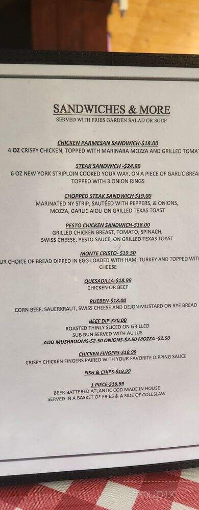 Triple G Hideaway - Fort Nelson, BC menu_pic