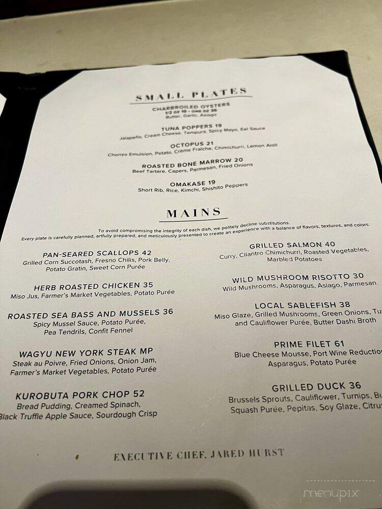 The Oyster Loft - Pismo Beach, CA menu_pic