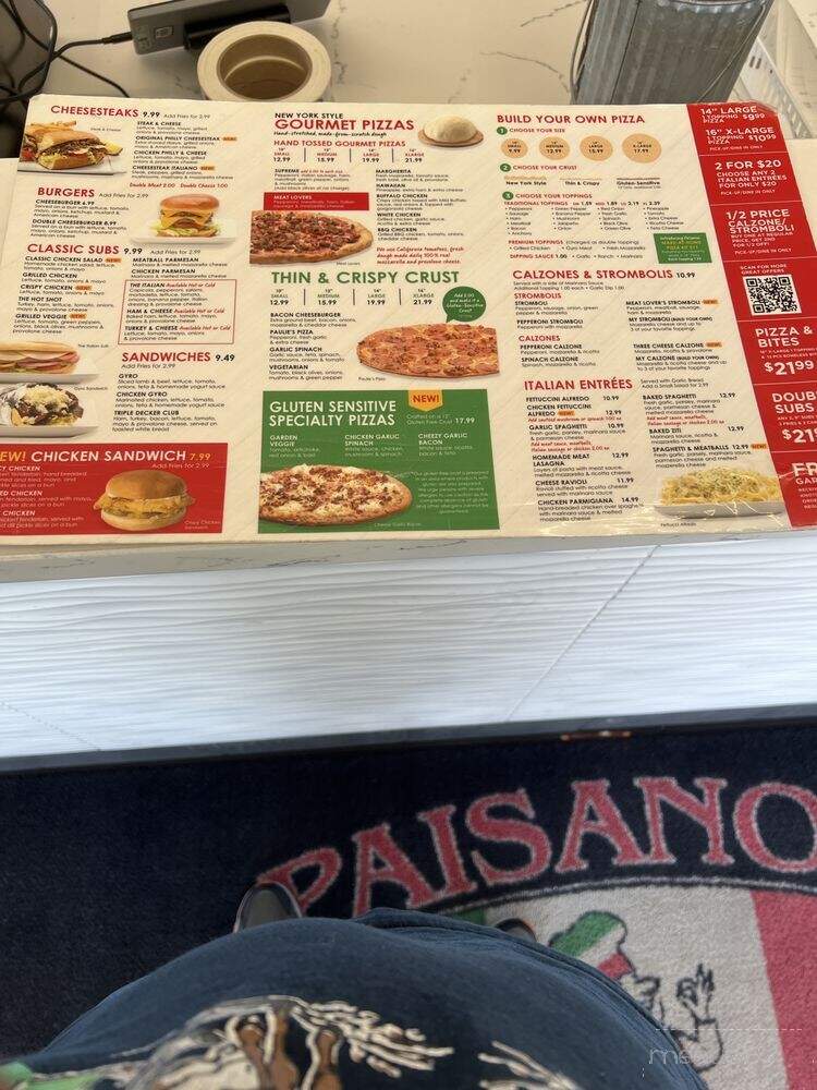 Paisano's Pizza - Marlow Heights, MD menu_pic