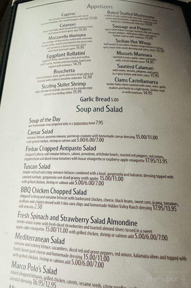 Finbars Italian Kitchen - Seal Beach, CA menu_pic