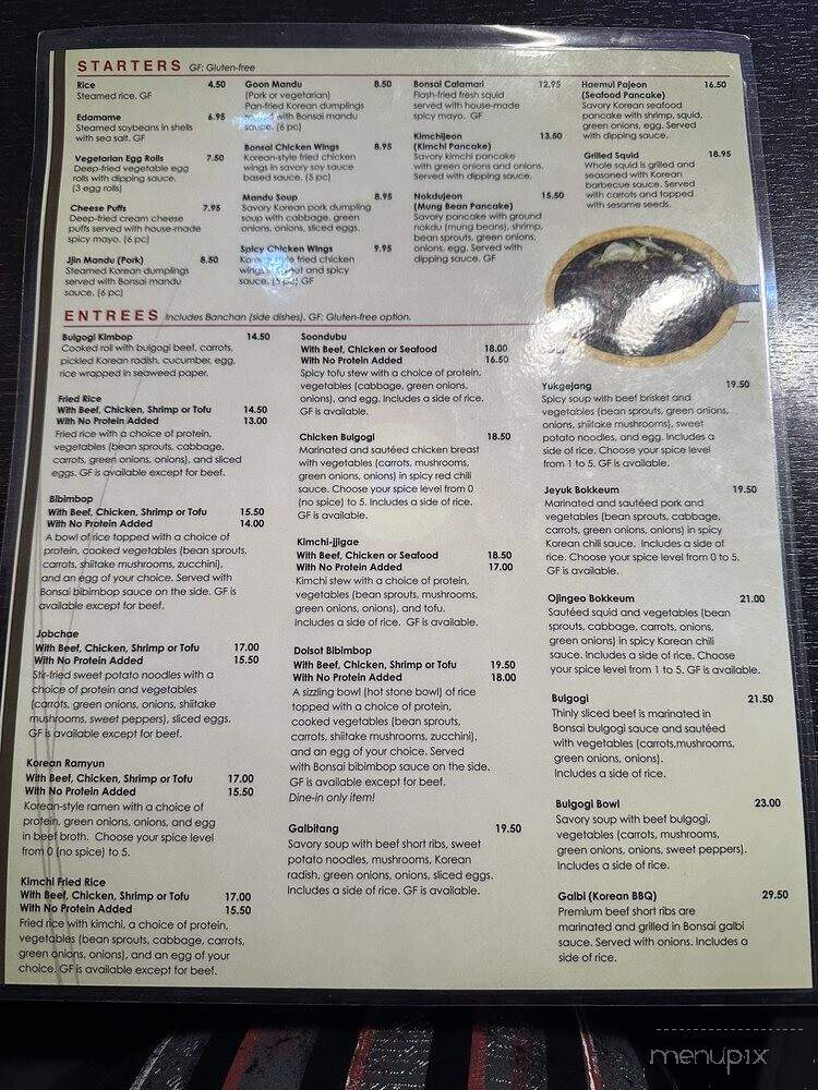 Bonsai Korean Cuisine - Chanhassen, MN