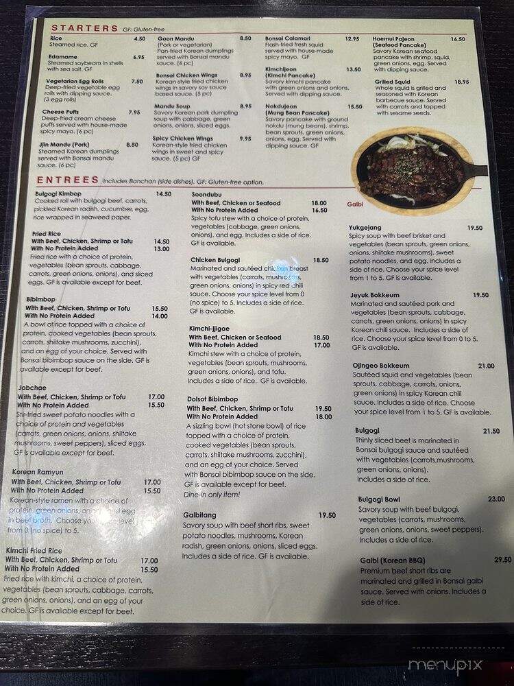Bonsai Korean Cuisine - Chanhassen, MN