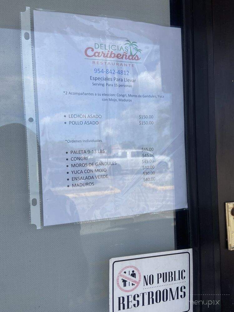 Delicias Caribenas Restaurant - Hollywood, FL menu_pic