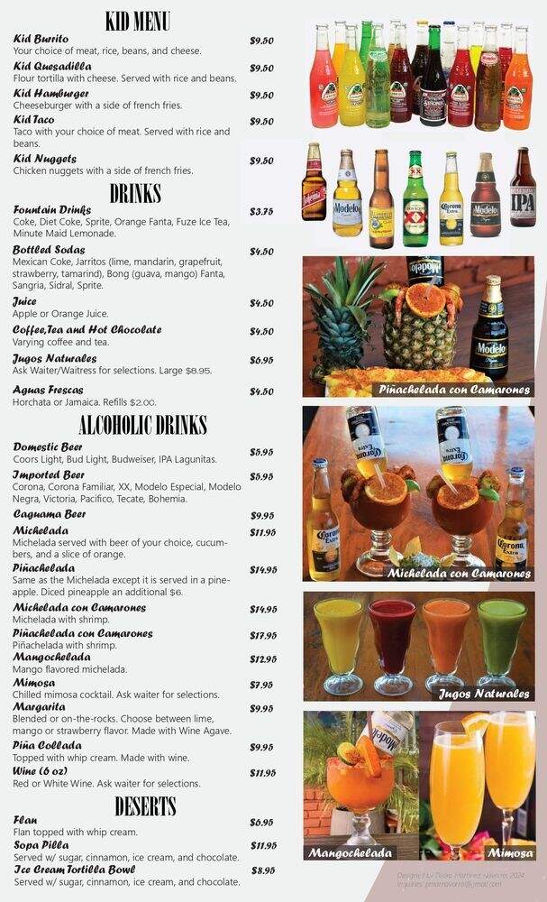 Del Valle - Santa Rosa, CA menu_pic
