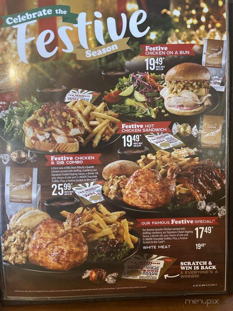 Swiss Chalet Rotisserie & Grill - Sarnia, ON menu_pic