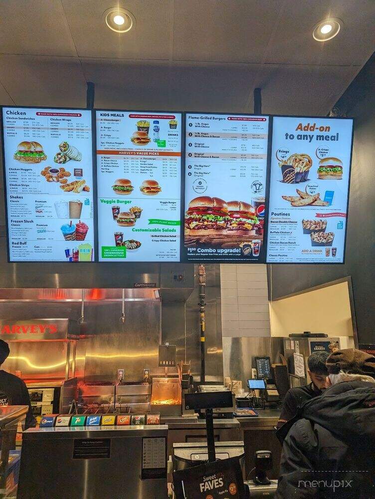 Harvey's - Richmond Hill, ON menu_pic