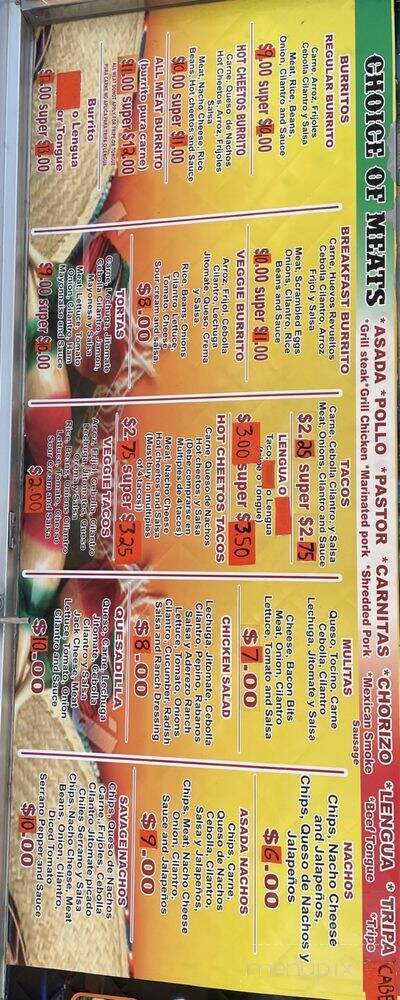 Tacos La Kora - Stockton, CA menu_pic