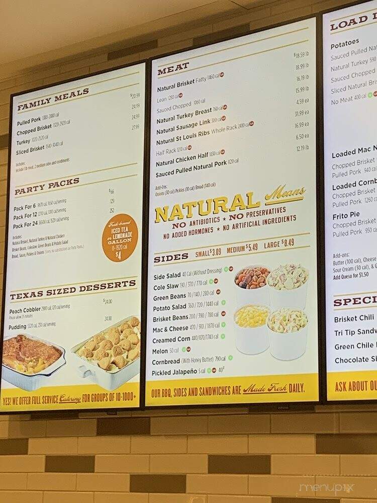 True Texas BBQ - Houston, TX menu_pic