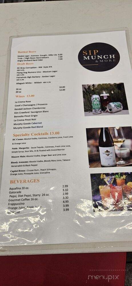 Sip, Munch and More - Arlington, VA menu_pic