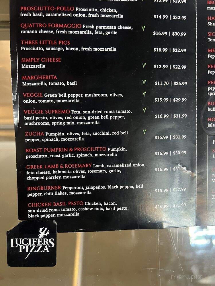 Lucifers Pizza - Los Angeles, CA menu_pic