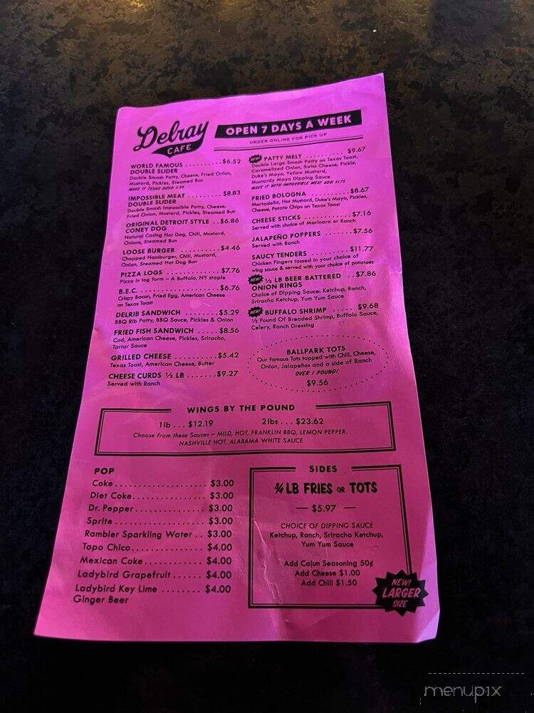 Delray Cafe - Austin, TX menu_pic