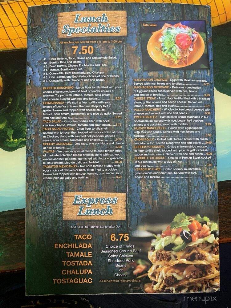 Dos Amigos - Oregon, IL menu_pic