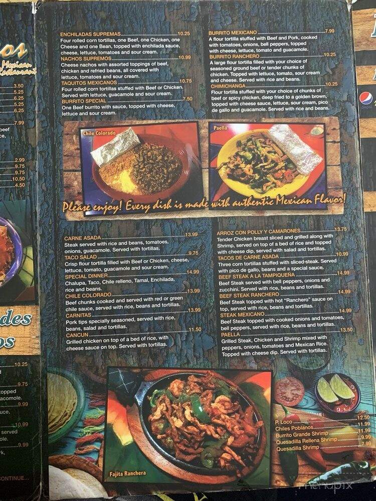 Dos Amigos - Oregon, IL menu_pic