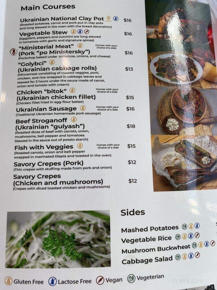 Olesya's Kitchen - Columbus, IN menu_pic