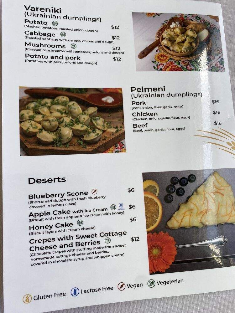 Olesya's Kitchen - Columbus, IN menu_pic