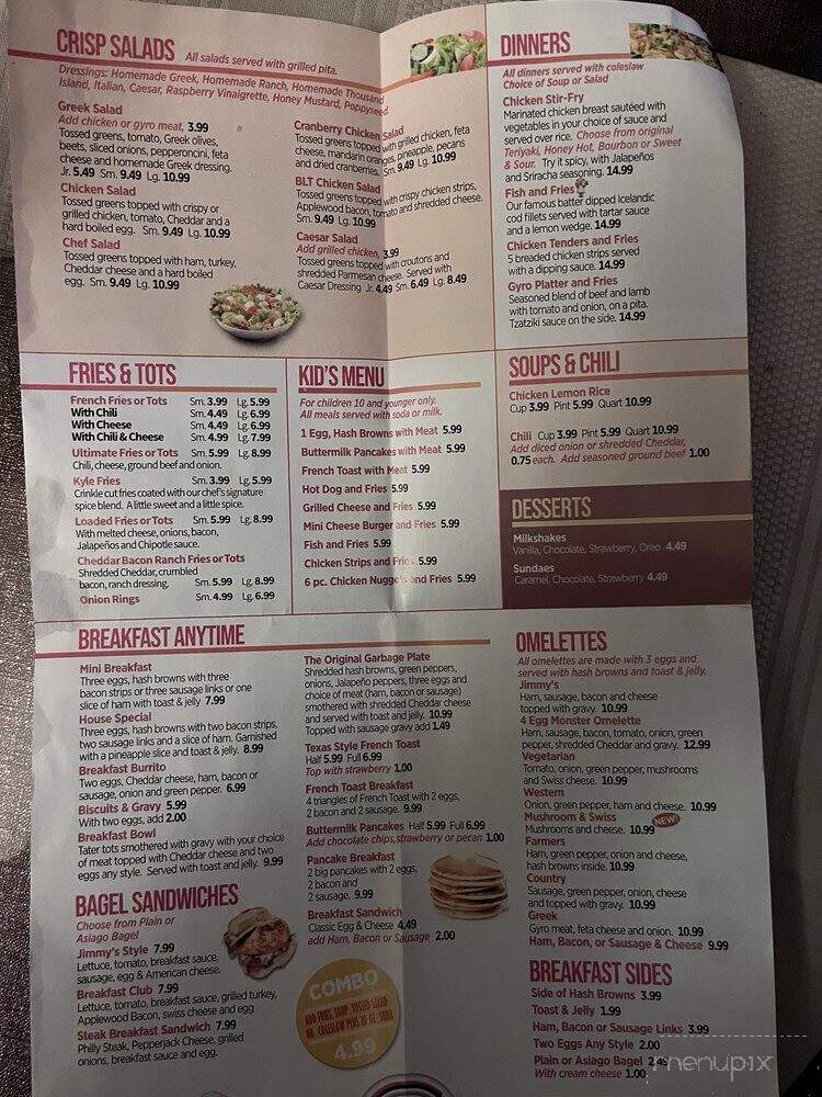Jimmy's Coney Grill - Saint Clair Shores, MI menu_pic