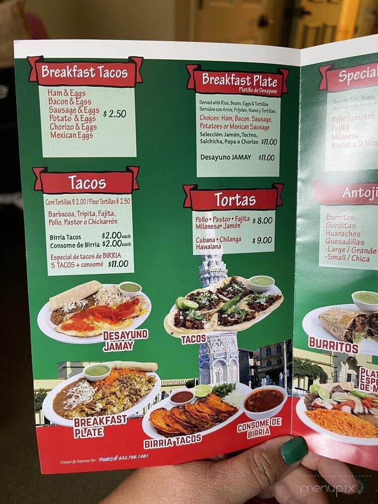 Taqueria Jamay Jalisco - Houston, TX menu_pic