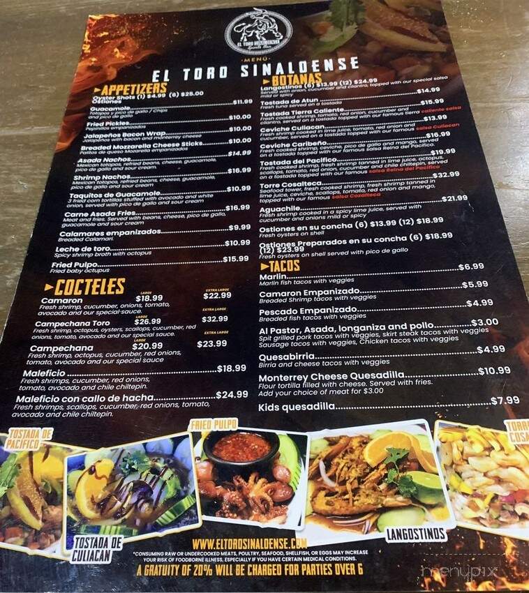Knockout Sports Bar - Dallas, TX menu_pic