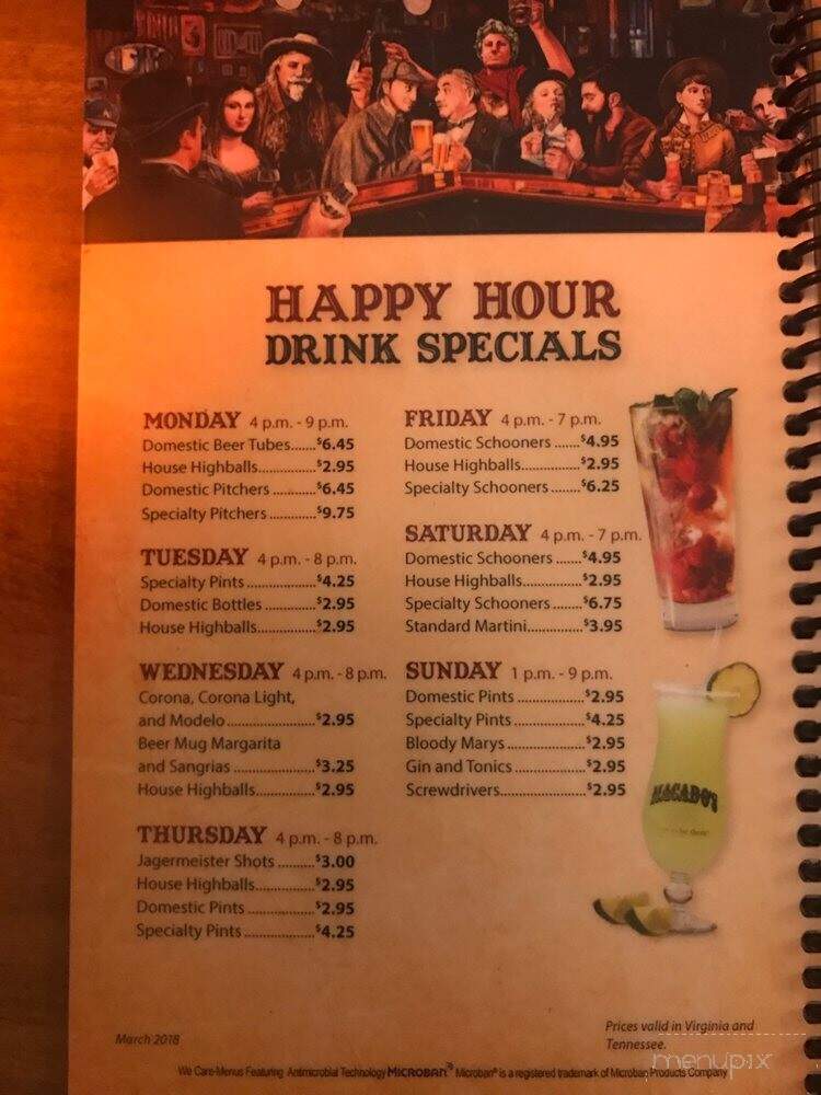 Macado's - Vinton, VA menu_pic