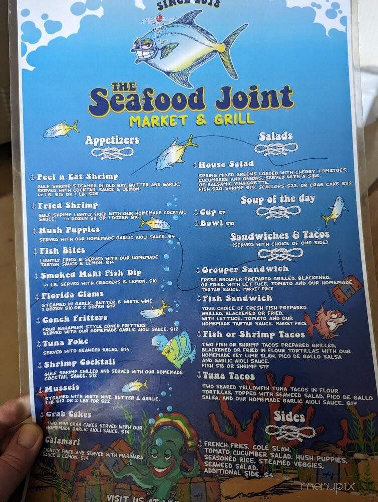 Big Water Fish Market & Restaurant - Siesta Key, FL menu_pic
