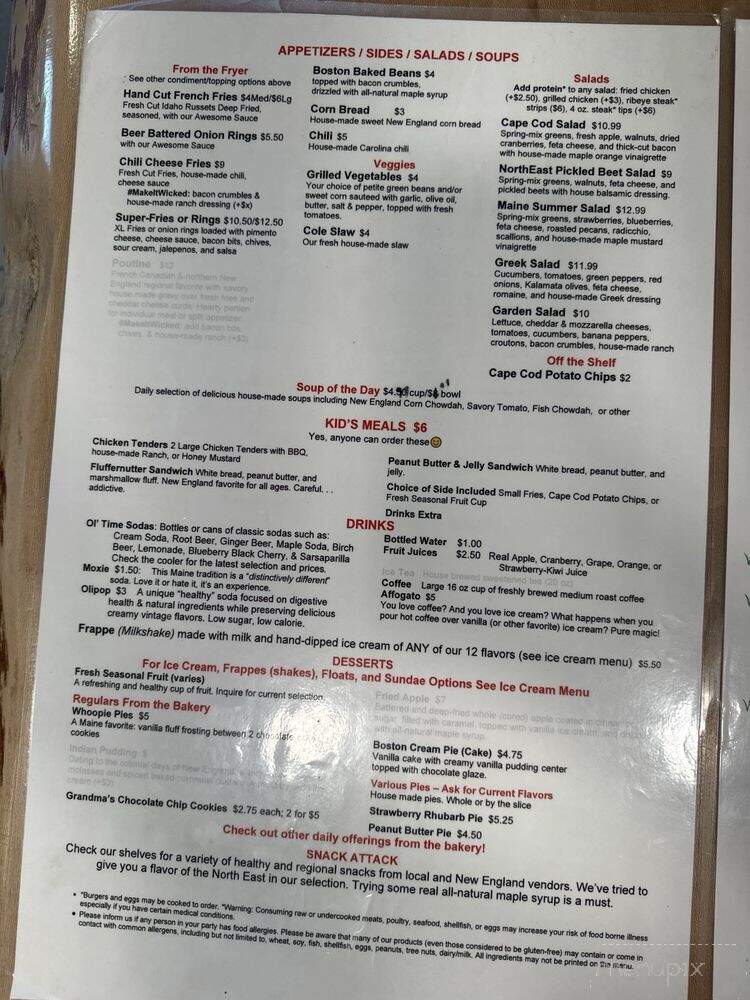 Nor'east Treats & Eats - Indian Trail, NC menu_pic