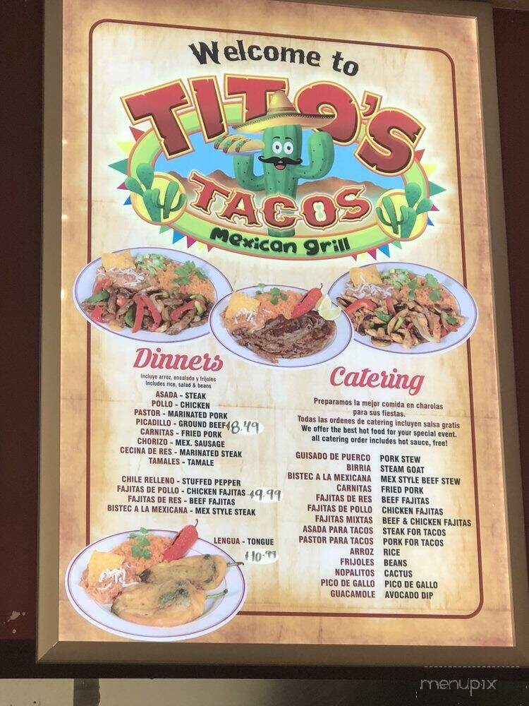 Tito's Tacos - Steger, IL menu_pic