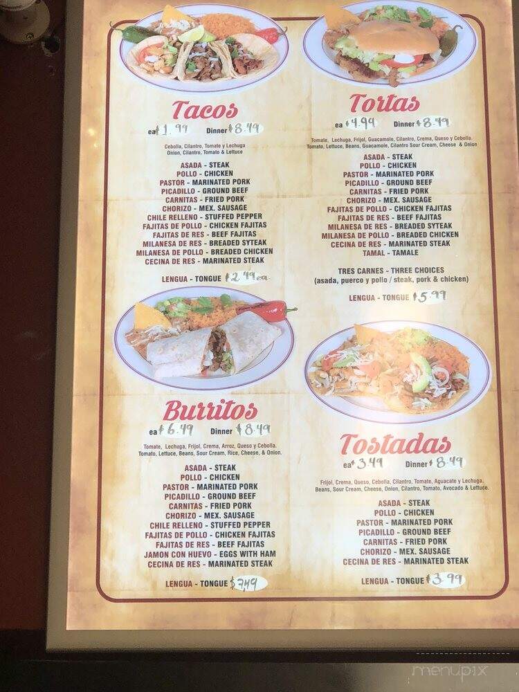 Tito's Tacos - Steger, IL menu_pic