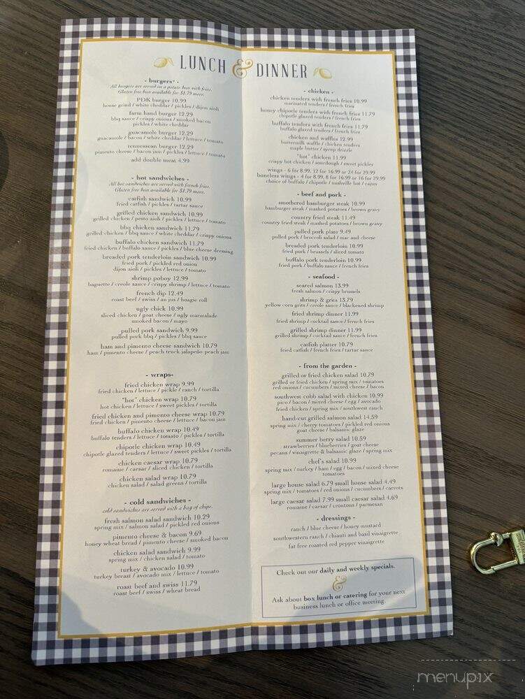 PDK Southern Kitchen & Pantry - Mount Juliet, TN menu_pic