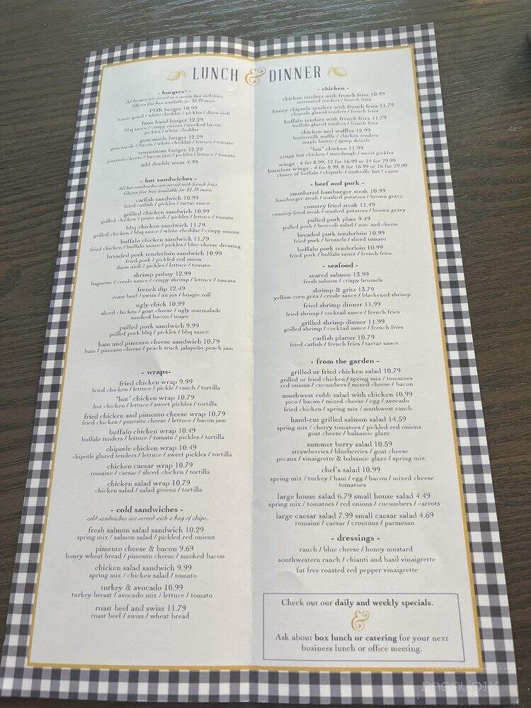 PDK Southern Kitchen & Pantry - Mount Juliet, TN menu_pic