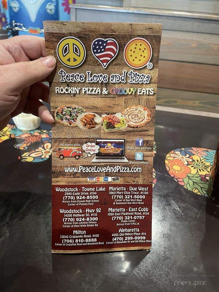 Peace Love and Pizza - Alpharetta, GA menu_pic