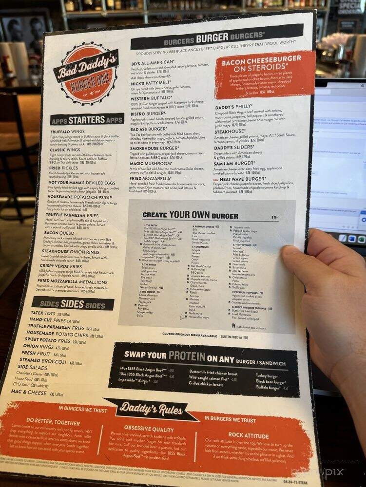 Bad Daddy's Burger Bar - Huntsville, AL menu_pic