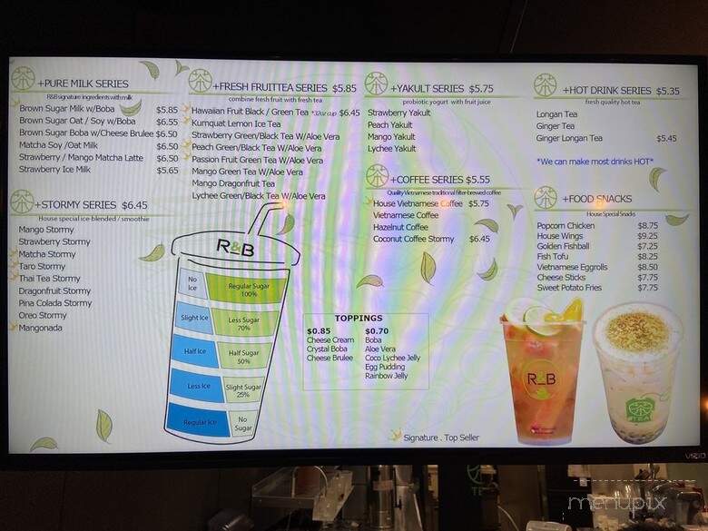 R&B Tea - Gardena, CA menu_pic
