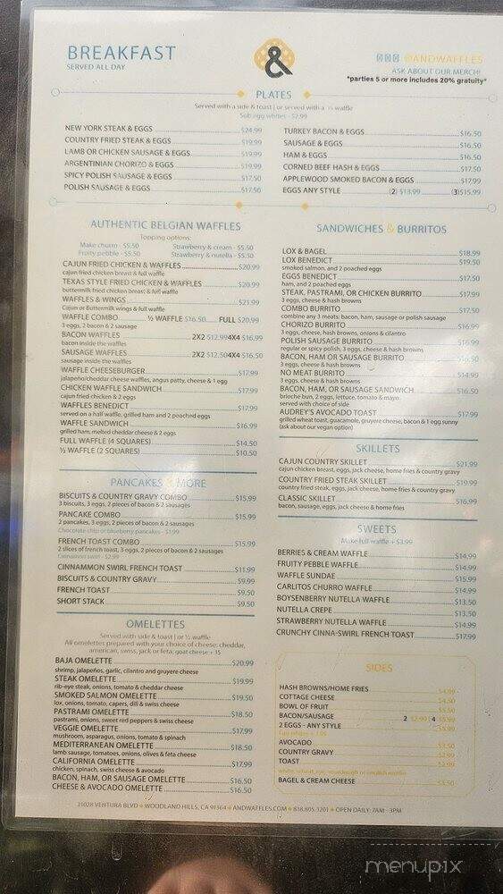 & Waffles - Los Angeles, CA menu_pic
