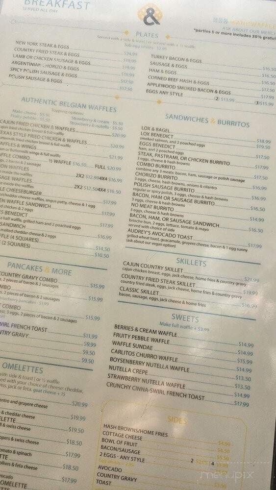 & Waffles - Los Angeles, CA menu_pic