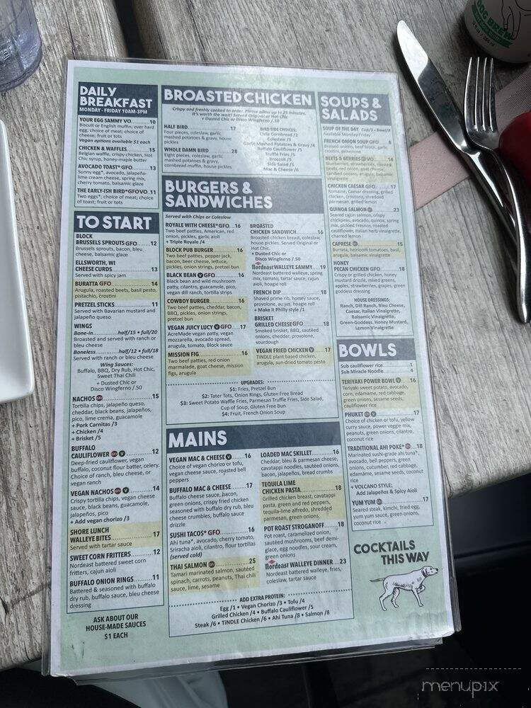 The Block - Saint Louis Park, MN menu_pic