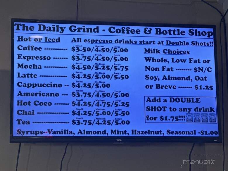 The Daily Grind Coffee & Bottle Shop - Capitola, CA menu_pic